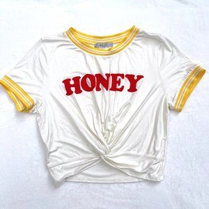 NWOT Gaze "HONEY" lightweight Cotton crop top